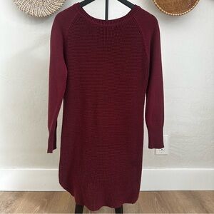 Alya Textured Burgundy Knit Sweater/Dress. Size Medium
